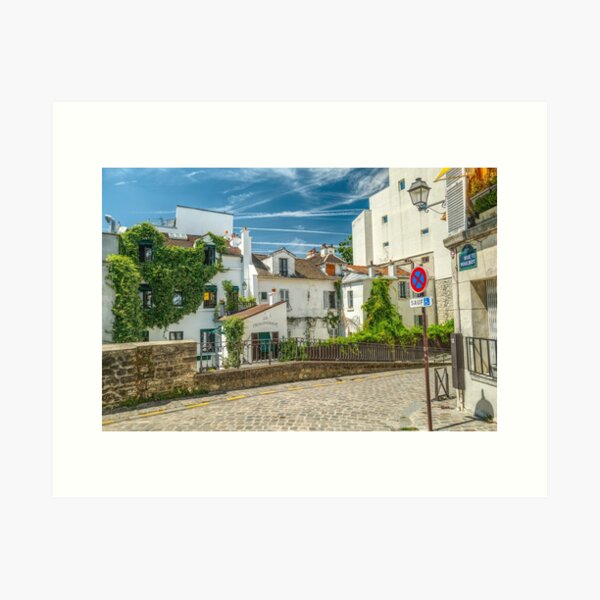 Item preview, Paris Montmartre House Street Scene Le Troubadour Classic Building with Ivy designed and sold by skyfilming.