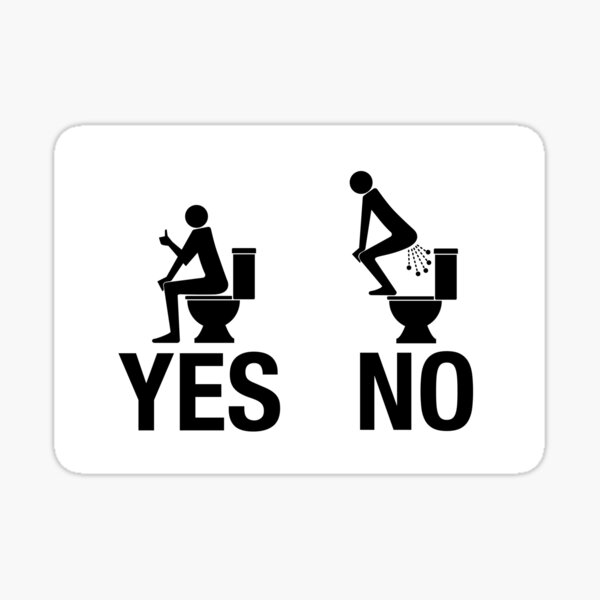 "Toilet Sign" Sticker for Sale by TNinjaShirts Redbubble