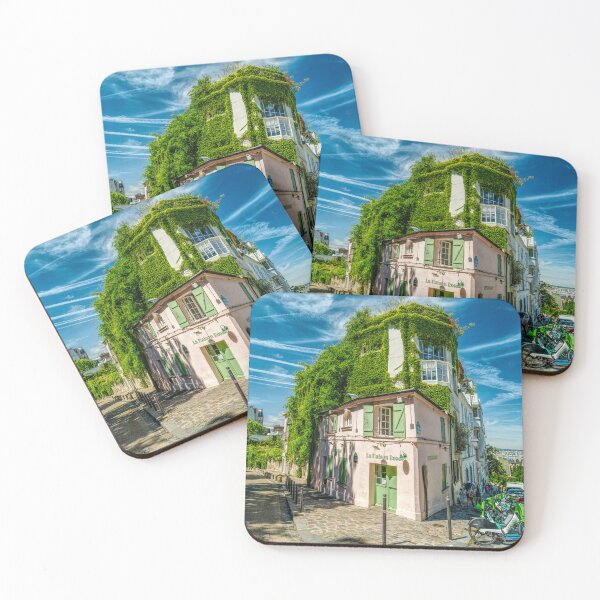 Item preview, Montmartre Paris La Maison Rose Restaurant Pink House Green Ivy Walls designed and sold by skyfilming.