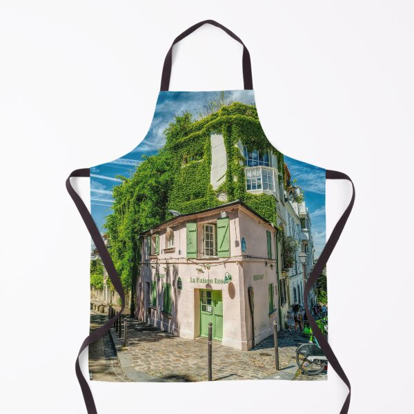 Item preview, Montmartre Paris La Maison Rose Restaurant Pink House Green Ivy Walls designed and sold by skyfilming.