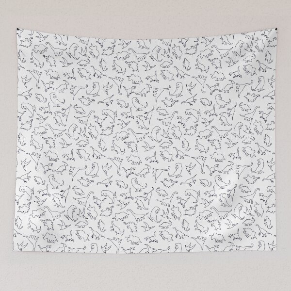Item preview, Dinosaur Pattern Outline (Dark Outline) designed and sold by jezkemp.