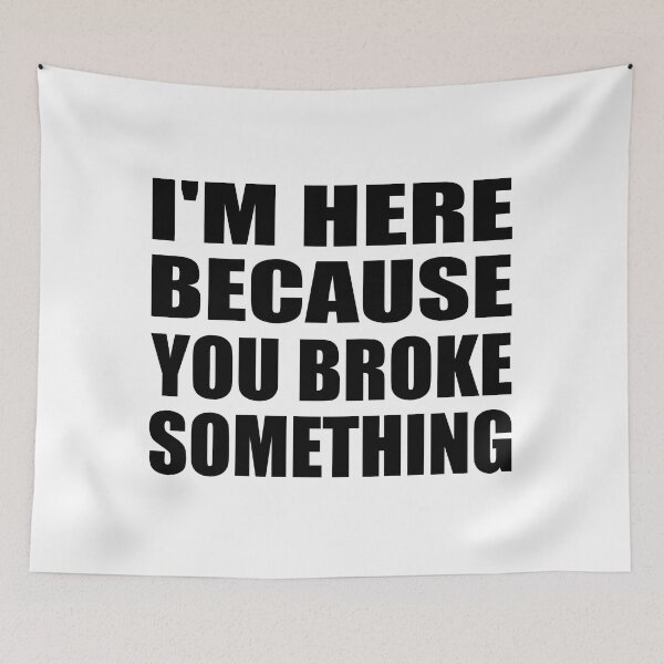 Item preview, I'm here because you broke something designed and sold by Colorfulandfun.