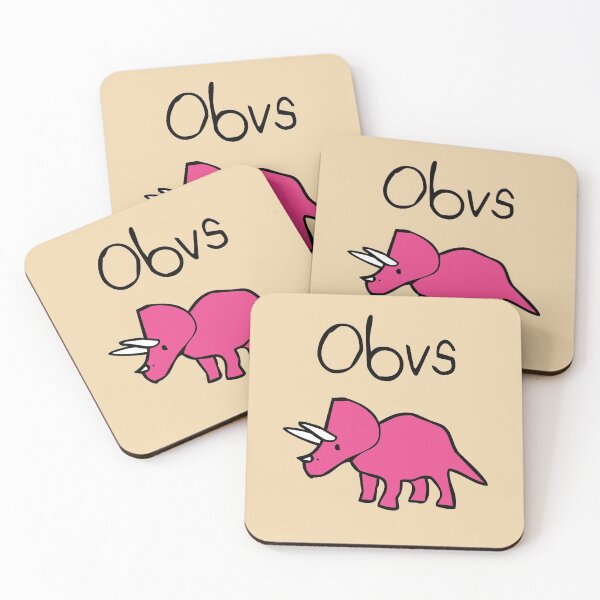 Item preview, Obvs Triceratops (pink) designed and sold by jezkemp.