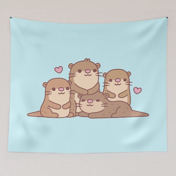 Item preview, Cute Group Of Otters designed and sold by rustydoodle.