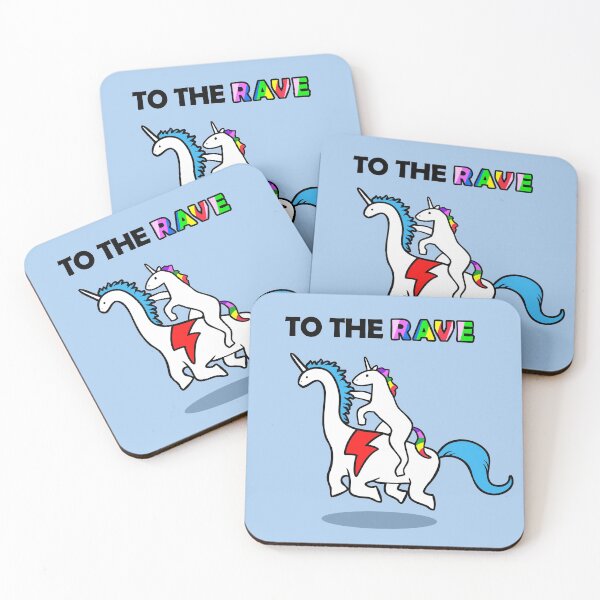 Item preview, To The Rave! (Unicorn Riding Dinocorn) designed and sold by jezkemp.