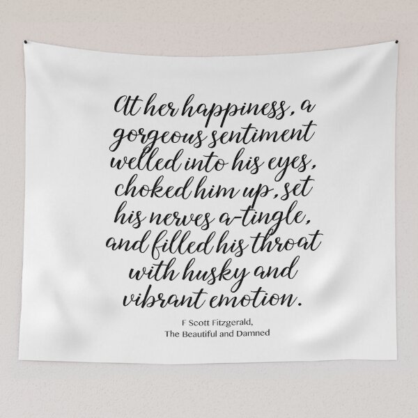 Item preview, At her happiness - Fitzgerald quote designed and sold by peggieprints.