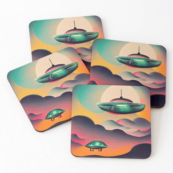 Item preview, Hipster Retro UFOS designed and sold by deificusArt.