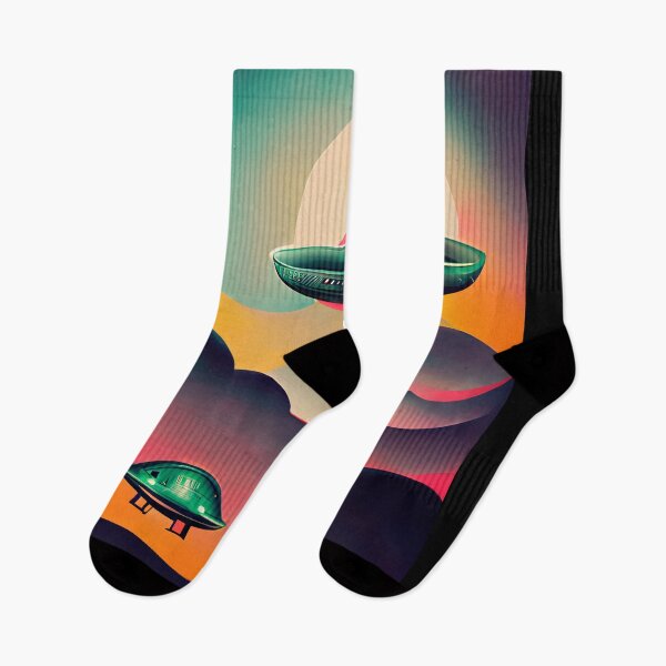 Aperçu de l'œuvre Hipster Retro UFOS créée et vendue par deificusArt.