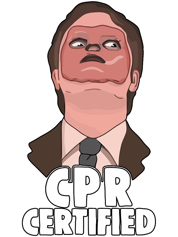 "The Office Memes Dwight CPR Certified" Photographic Print for Sale by