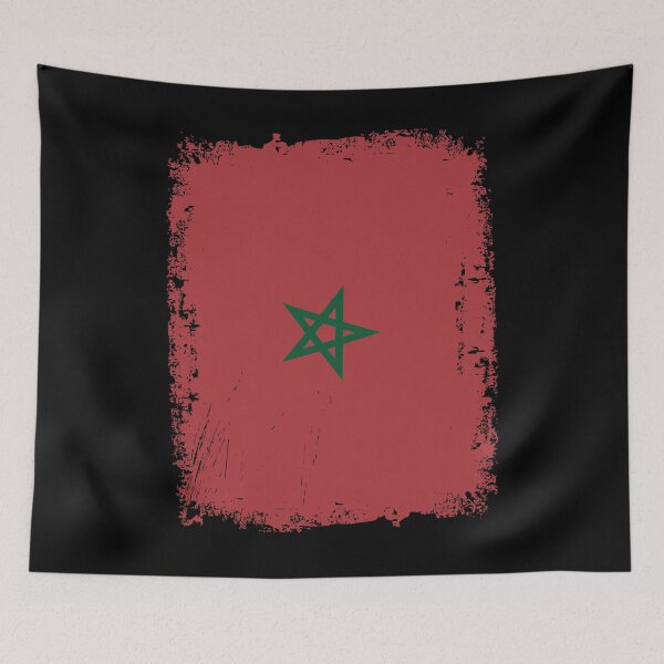 Item preview, Morocco Flag Distressed designed and sold by rafaeltto.