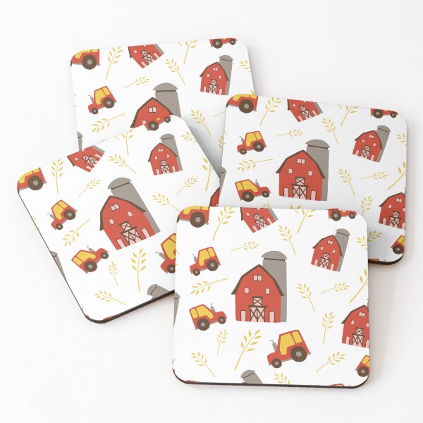 Item preview, Barn Tractor Silo Wheat Farm Theme Seamless Pattern designed and sold by lizafaitho.