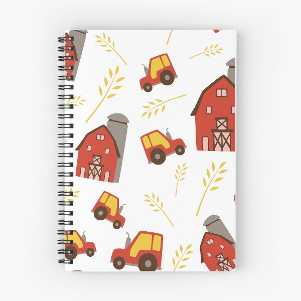 Item preview, Barn Tractor Silo Wheat Farm Theme Seamless Pattern designed and sold by lizafaitho.