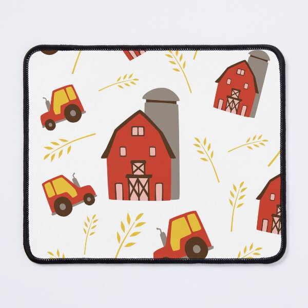 Item preview, Barn Tractor Silo Wheat Farm Theme Seamless Pattern designed and sold by lizafaitho.