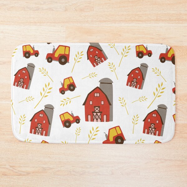 Item preview, Barn Tractor Silo Wheat Farm Theme Seamless Pattern designed and sold by lizafaitho.