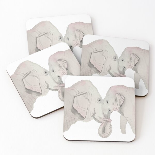Item preview, Cute elephants in watercolor designed and sold by altairaleon.