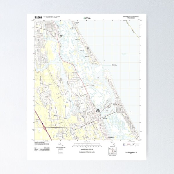 Item preview, USGS TOPO Map Florida FL New Smyrna Beach 20120716 TM designed and sold by wetdryvac.