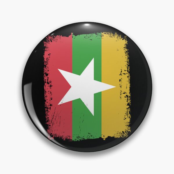 Item preview, Myanmar Flag Distressed designed and sold by rafaeltto.