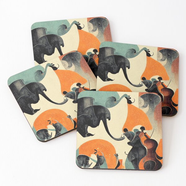 Item preview, Elephants dancing to Jazz designed and sold by deificusArt.