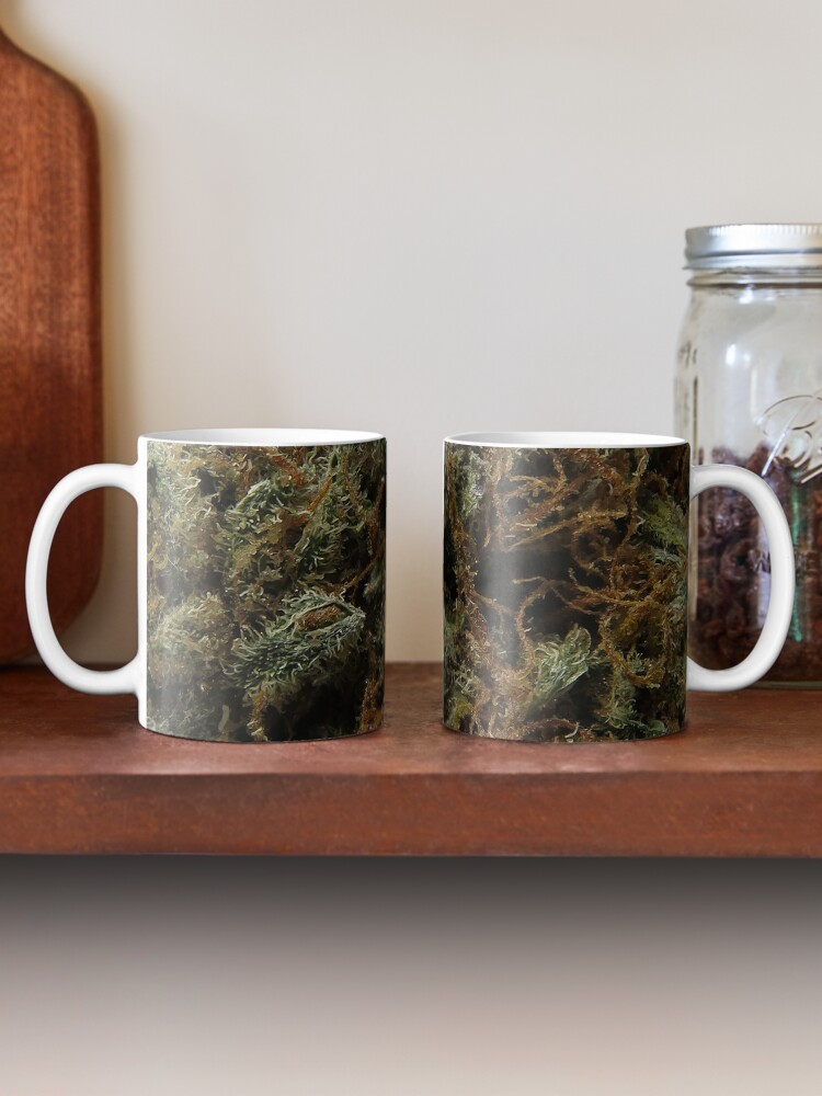 Thumbnail 2 of 6, Coffee Mug, Green Crack Macro Nug Mug designed and sold by UrbanAspects.