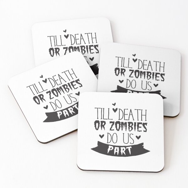 Item preview, Till DEATH or Zombies do us PART (awesome zombie wedding vow) designed and sold by jazzydevil.