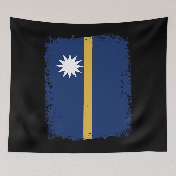 Item preview, Nauru Flag Distressed designed and sold by rafaeltto.
