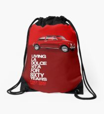 Fiat 500 60th Anniversary artwork Drawstring Bag