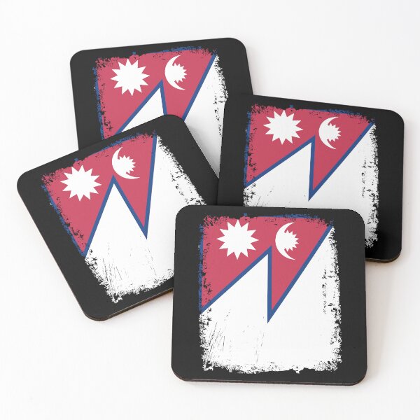 Item preview, Nepal Flag Distressed designed and sold by rafaeltto.