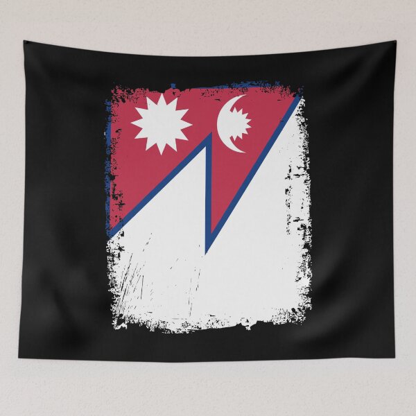 Item preview, Nepal Flag Distressed designed and sold by rafaeltto.
