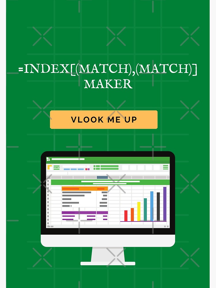 "Index Match Maker!" Sticker for Sale by MMacDesign Redbubble