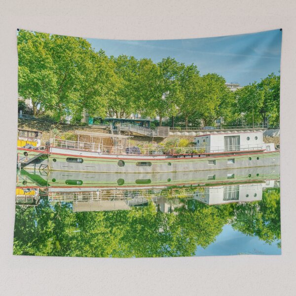 Item preview, Paris River Seine House Boat Looking from the Island of La Grande Jatte designed and sold by skyfilming.