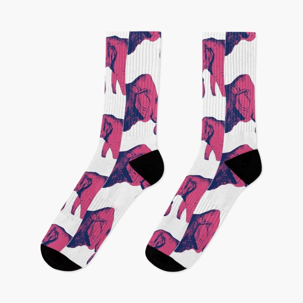 Item preview, Watercolor elephants in hot pink tone designed and sold by altairaleon.