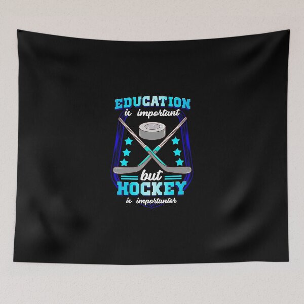 Item preview, La educación es importante pero el hockey es más importante Pegatina designed and sold by gusplawn5.