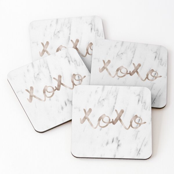 Item preview, Rose gold marble XOXO designed and sold by marbleco.