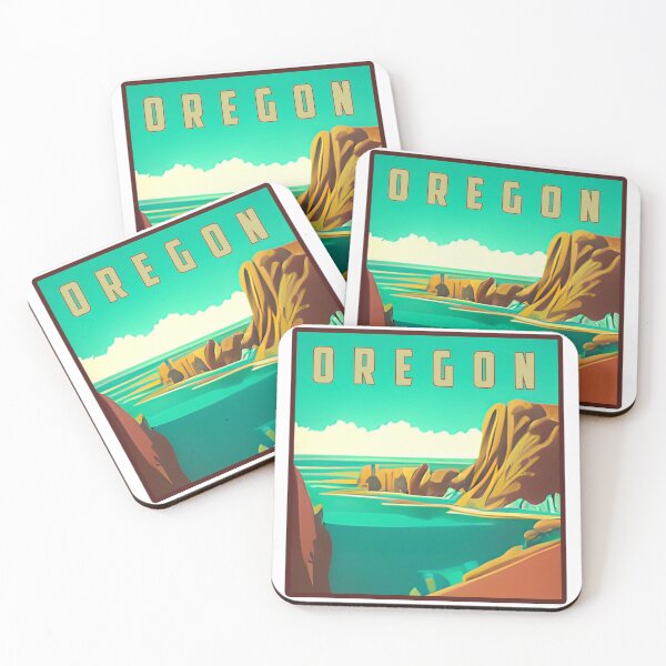 Item preview, America Vintage Travel Adventure Oregon designed and sold by CattlettArt.