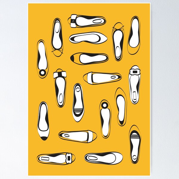 Item preview, Yellow flat shoes designed and sold by MPillustration.