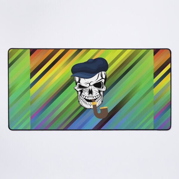 Item preview, Funky Hugh Hefner Rainbow Skull designed and sold by flying-flamingo.