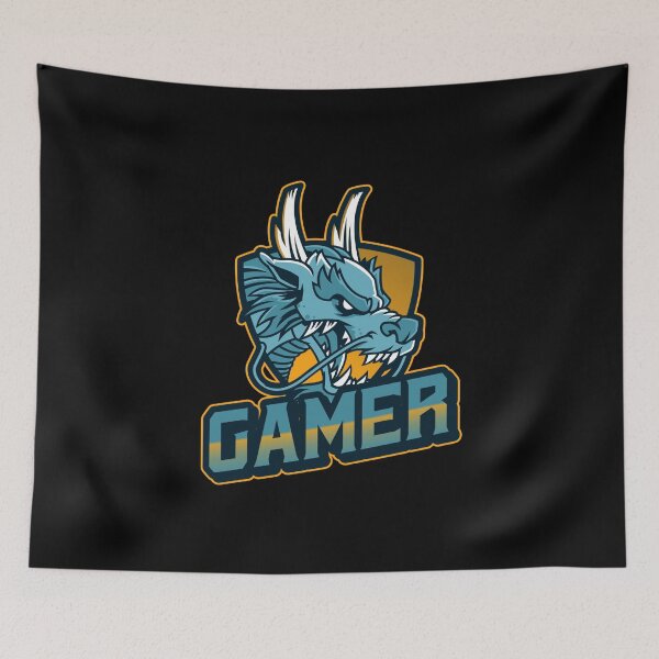 Item preview, Gamer with Aggressive looking Dragon designed and sold by PRIVARSHU.
