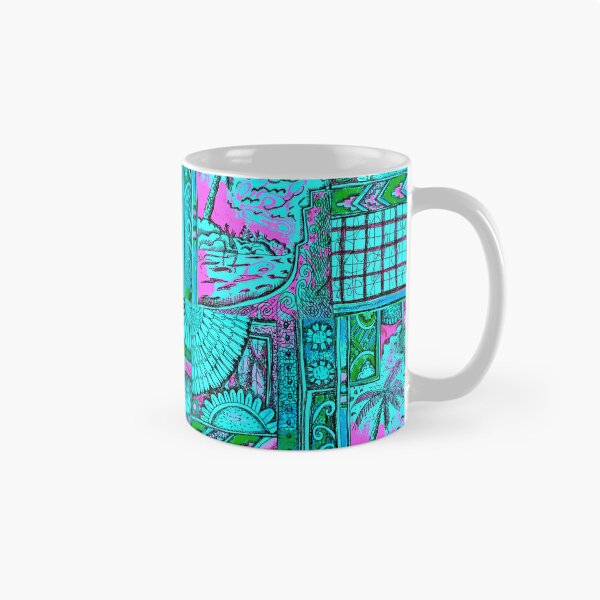 Item preview, sun setting pink, blue, sunset, palm tree, flowers, retro designed and sold by Nickdavisinghe.