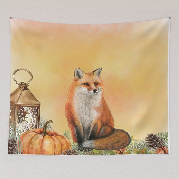 Item preview, Autumn Fox Nature Pumpkin Pine designed and sold by Sagittarius-Lin.