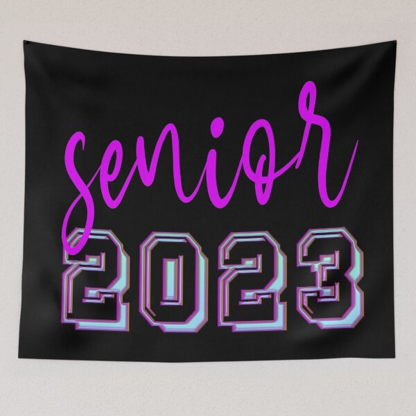 Item preview, Senior 2023 80's style design pink letters designed and sold by TwoTeenSisters.
