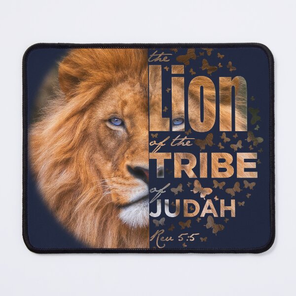Item preview, Lion of Judah with butterflies on navy designed and sold by AbideApparel.