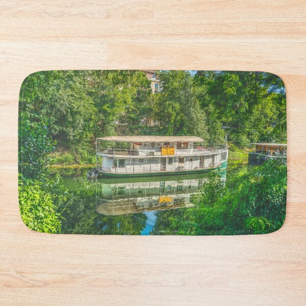 Item preview, Paris River Seine Houseboat Looking from the Island of La Grande Jatte designed and sold by skyfilming.