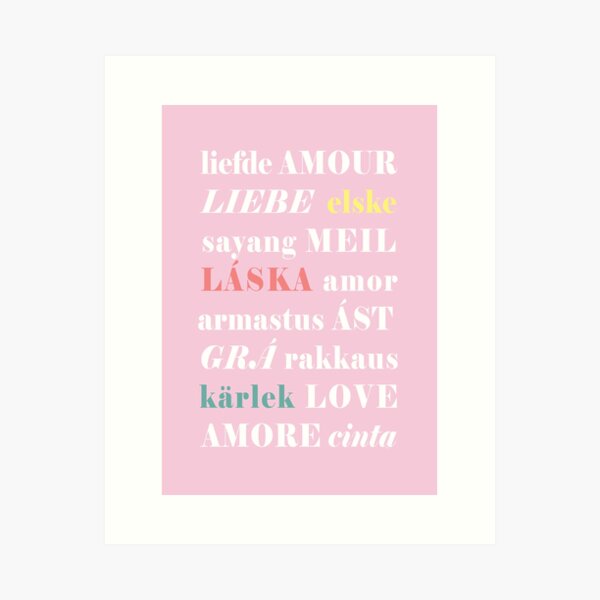 International LOVE sign Art Print
