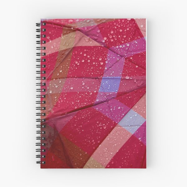 Item preview, Rain drops on checkered umbrella - Red, Blue & Purple designed and sold by Frédérique de Paus.