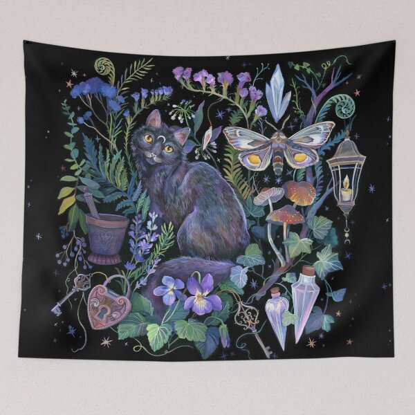 Item preview, Black Cat Potion Garden designed and sold by claramcallister.
