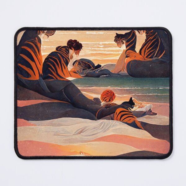 Item preview, Tigers watching the Sunset designed and sold by deificusArt.