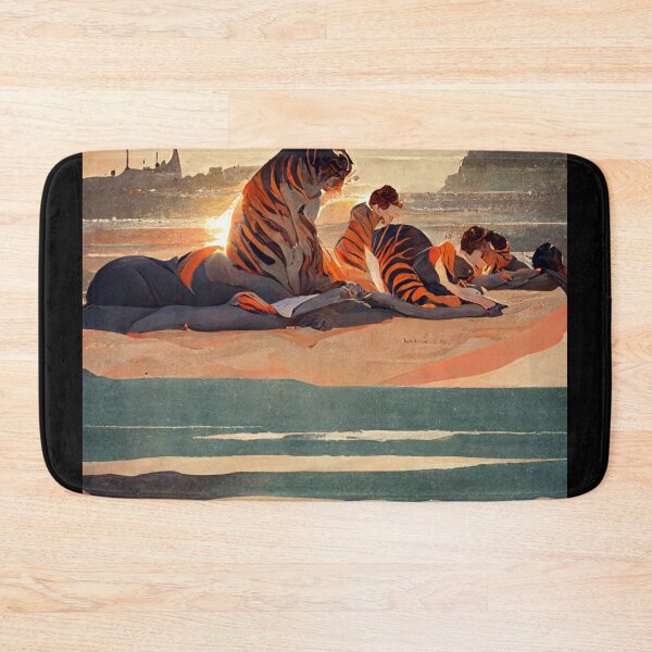 Item preview, Tigers on the Beach designed and sold by deificusArt.