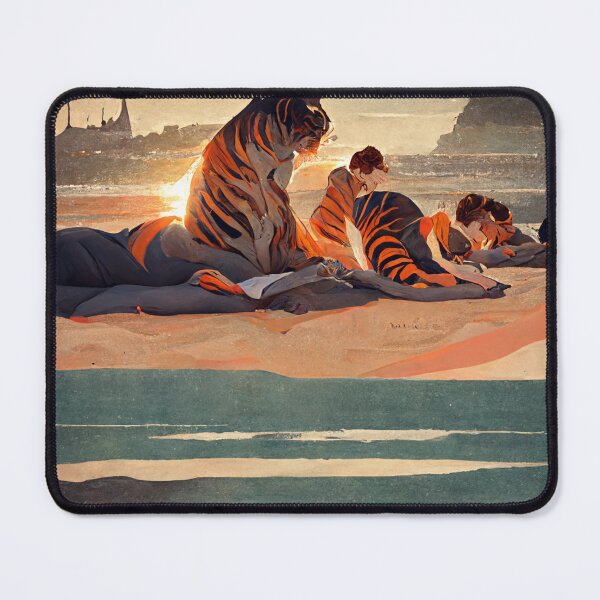 Item preview, Tigers on the Beach designed and sold by deificusArt.