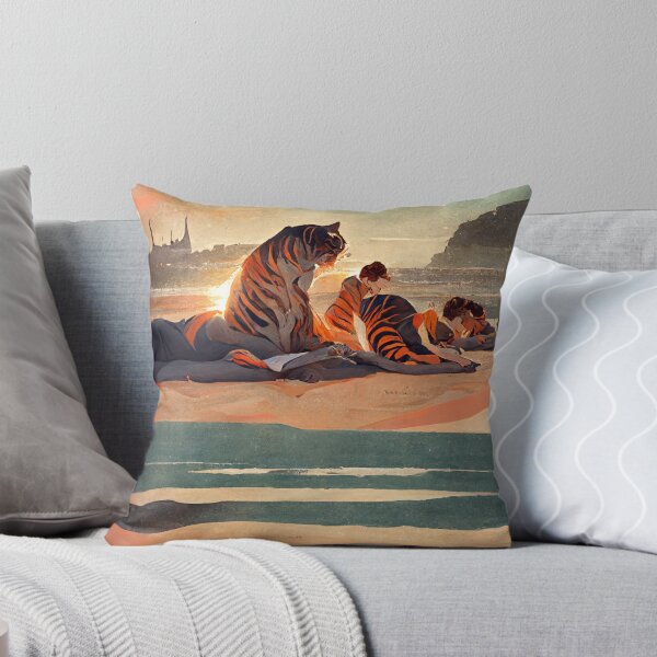 Item preview, Tigers on the Beach designed and sold by deificusArt.