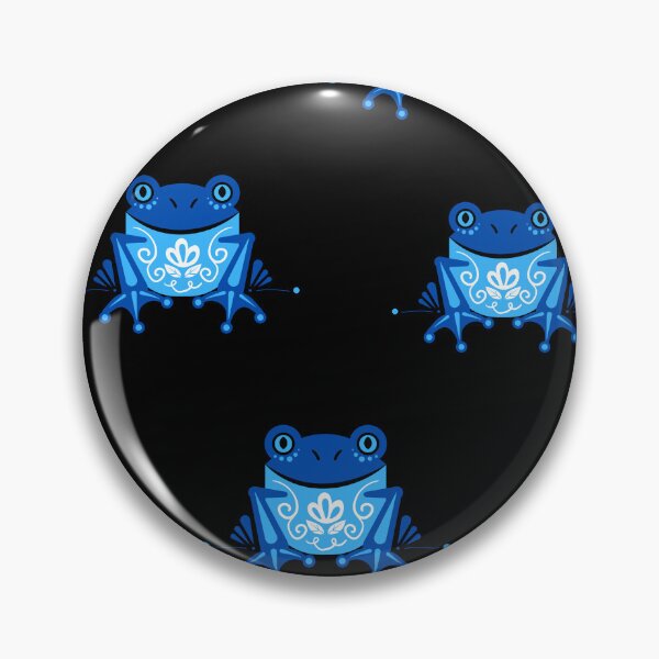Item preview, Neon Blue Frog Pattern designed and sold by jessypaul027.